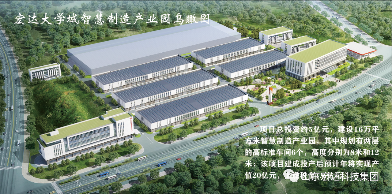 米兰官方web站大学城智慧制造产业园鸟瞰图